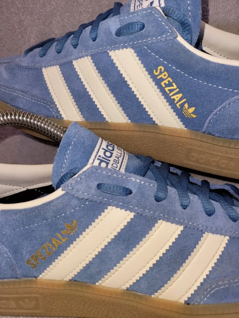 Adidas OG HANDBALL SPEZIAL IG6194 Blue White Tan Gum Sneakers Men's Size 7.5